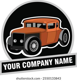 suitable for logos or symbols of communities or businesses in the field of modifying old cars