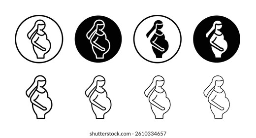 Suitable in pregnancy icon Flat fill set collection