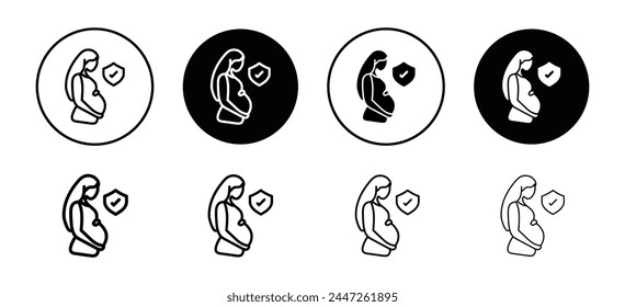 Suitable in pregnancy icon. good for pregnant women breastfeeding symbol. gynecology safe mother set