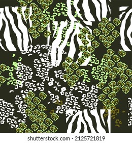 suitable for printing. Mix. Snake, zebra and leopard print. Suitable for printing.