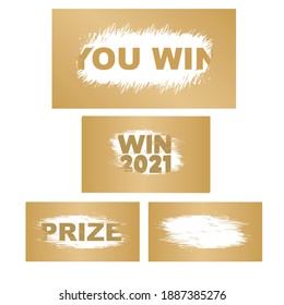 Suitable for scratch card game and win. Lottery scratch and win game card background. 