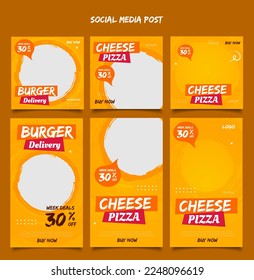 Suitable for Social Media Post story Restaurant and culinary Promotion. 