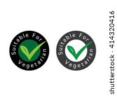 Suitable for Vegetarian Symbol - Vegan Friendly Food Icon