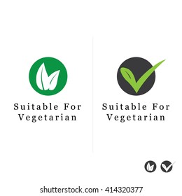 Suitable For Vegetarian Symbol - Vegan Friendly Food Icon