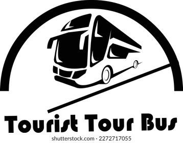 SUITABLE FOR A WHITE BACKGROUND TOURISM BUS LOGO OR BUSINESS IN TOURISM SERVICES