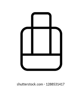  suitcase abstract outline vector  isolated illustration editable