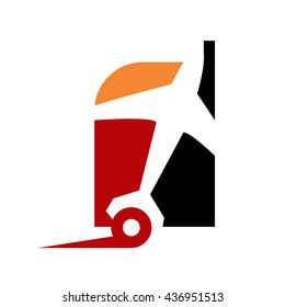 suitcase and airplane logo