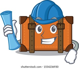 suitcase architect in the cartoon with mascot