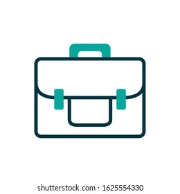 Suitcase bag design, Case office school university travel baggage luggage handle leather and trip theme Vector illustration