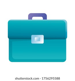 Suitcase bag design, Case office school university travel baggage luggage handle leather and trip theme Vector illustration