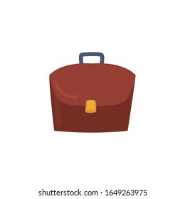 Suitcase bag fill style icon design, Case office school university travel baggage luggage handle leather and trip theme Vector illustration