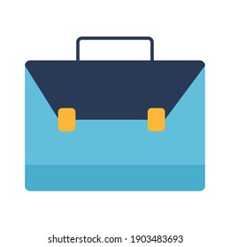 Suitcase bag flat style icon design, Case office school university travel baggage and luggage theme Vector illustration