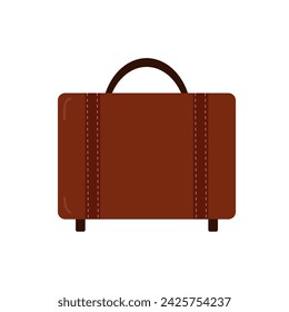 Suitcase bag. Handbag, briefcase for travel. Vector flat design.