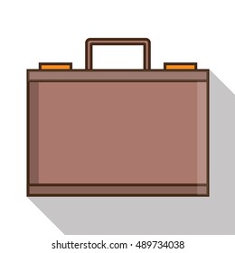Suitcase bag icon. Baggage luggage tourism and travel theme. Isolated and colorful design. Vector illustration