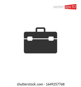 Suitcase and Bag Icon Design Vector