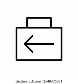Icono de flechas de equipaje de maleta signo de Vector
