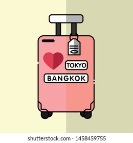Suitcase baggage concept line icon