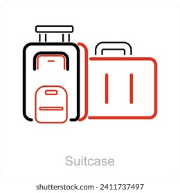 Suitcase and baggage icon concept
