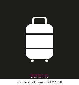 suitcase, baggage, icon, vector illustration, eps10