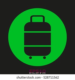 suitcase, baggage, icon, vector illustration, eps10
