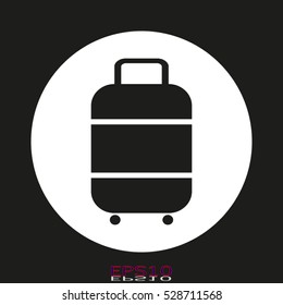 suitcase, baggage, icon, vector illustration, eps10