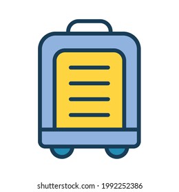 suitcase baggage single single isolated icon with filled line style