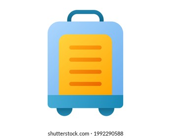 suitcase baggage single isolated icon with smooth style
