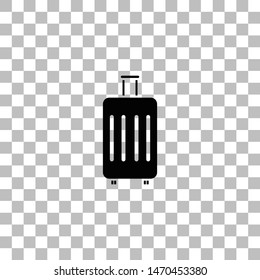 Suitcase. Black flat icon on a transparent background. Pictogram for your project