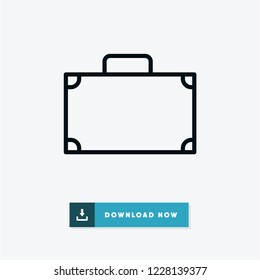 Suitcase black friday vector icon
