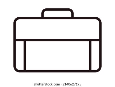Suitcase black icon on white background.