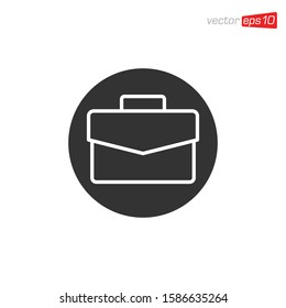 Suitcase or Briefcase Icon Design Vector