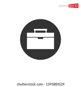Suitcase or Briefcase Icon Design Vector