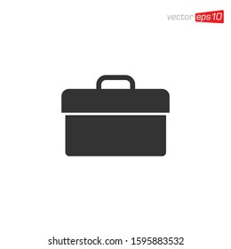 Suitcase or Briefcase Icon Design Vector