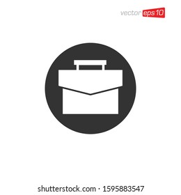 Suitcase or Briefcase Icon Design Vector