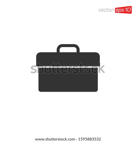 Suitcase or Briefcase Icon Design Vector