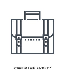 Suitcase, briefcase icon suitable for info graphics, websites and print media and  interfaces. Line vector icon.