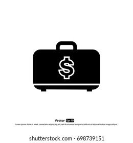 Suitcase business icon
