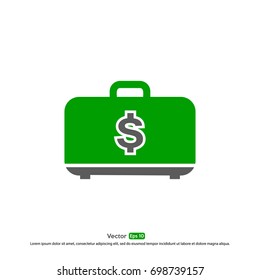 Suitcase business icon