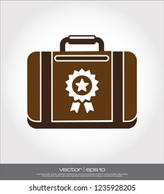 suitcase business vector icon