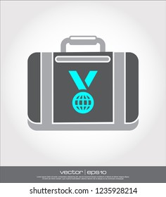suitcase business vector icon