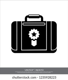 suitcase business vector icon