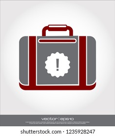 suitcase business vector icon