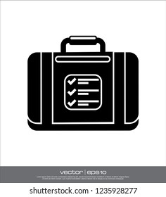 suitcase business vector icon