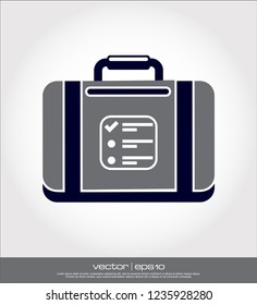 suitcase business vector icon