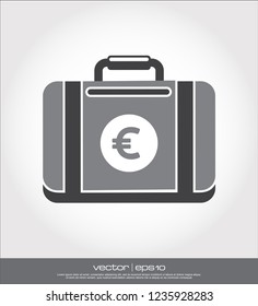suitcase business vector icon
