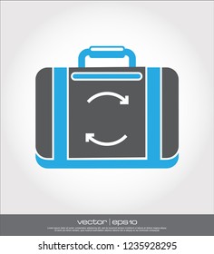 suitcase business vector icon