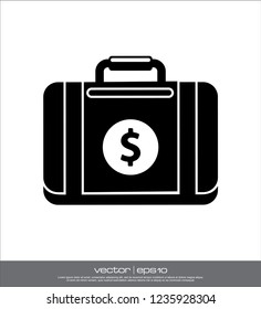 suitcase business vector icon