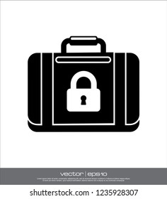 suitcase business vector icon