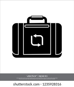 suitcase business vector icon