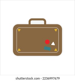 Suitcase For Camping Vector Illustration